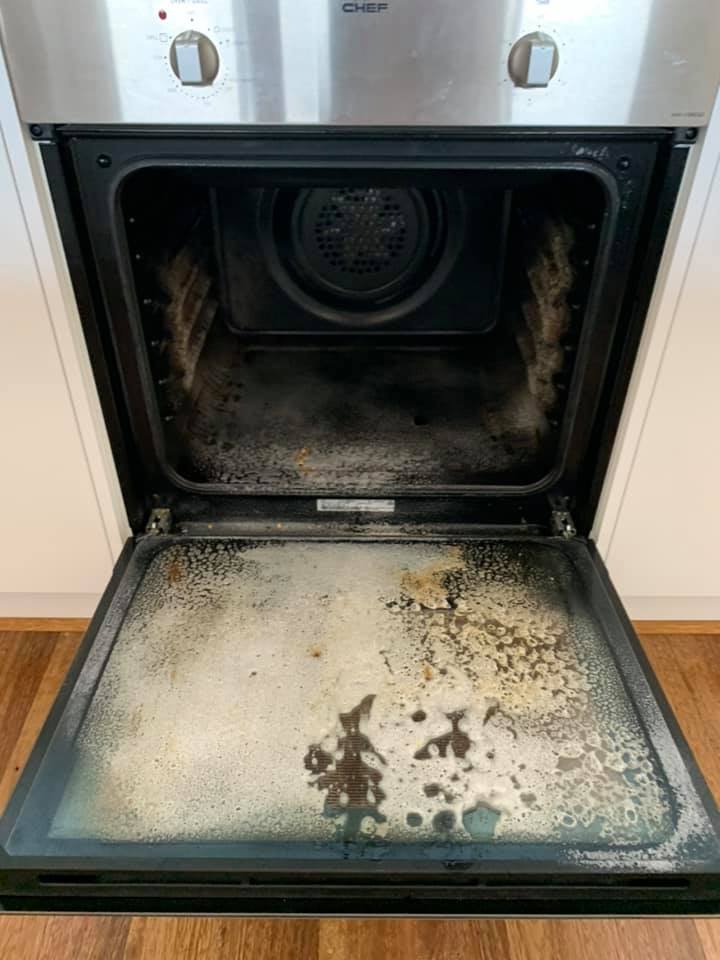 oven during clening